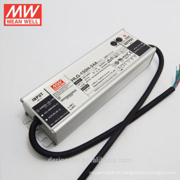 Original MEANWELL 24vdc 6a led-treiber aluminiumgehäuse IP65 UL PSE TÜV CE CB HLG-150H-24A